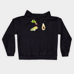 Vegetable sticker pack Kids Hoodie